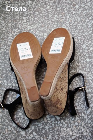 Дамски елегантни обувки / сандали , New Look, нови, платформа, черни, с беж, снимка 11 - Дамски ежедневни обувки - 28239544