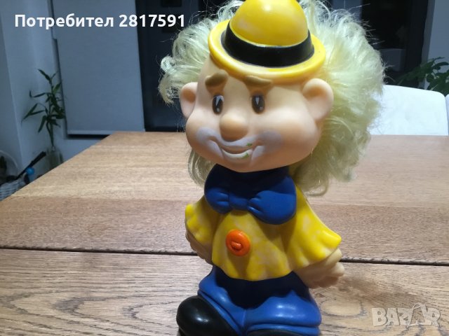 Винтидж играчка от времето на социализма, гумен клоун, снимка 4 - Колекции - 43171595