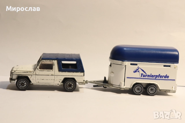 1/55?? SIKU MERCEDES BENZ ПРЕВОЗ ЗА КОНЕ КОЛИЧКА МОДЕЛ