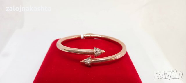 Сребърна гривна с позлата-13,49гр/925