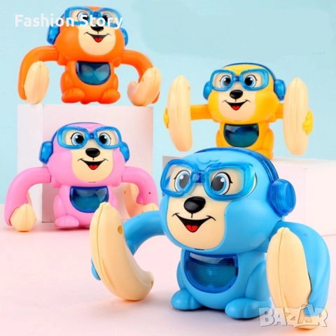 Бебешка играчка търкаляща се маймунка, дистанционно управление чрез пляскане, снимка 7 - Музикални играчки - 51853783