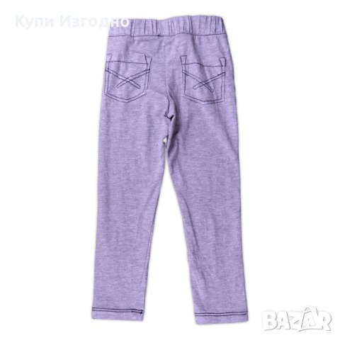 Памучен сив клин за момиче 4-5г имитация на панталон дънки удобно клинче за момиченце, снимка 1 - Детски клинове - 28646703