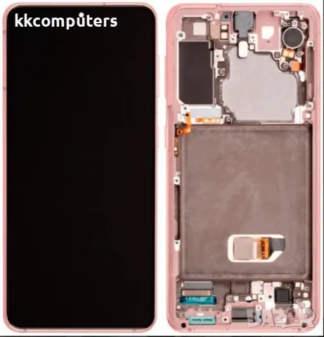 LCD Дисплей за Samsung SM-G991 S21 5G / GH82-27255D / Тъч скрийн / Розов / КЛАС B Баркод : 116509