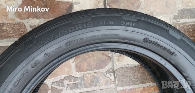 Продавам 4 броя ГУМИ CONTINENTAL 4X4 CONTACT, 235/50R19 M+S 99H, снимка 3 - Гуми и джанти - 43335722