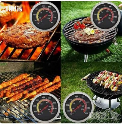 Термометър за барбекю, грил, фурна, камина  широкообхватен  до 450градуса,  7 см шиш, снимка 3 - Други инструменти - 40213385
