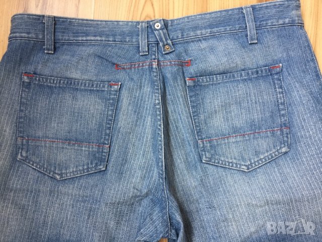 Мъжки дънкови бермуди SISLEY  оригинал, size 38, 100% памук, много запазени, снимка 6 - Къси панталони - 29018596