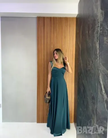 Дамска рокля от сатен , снимка 2 - Рокли - 50438724