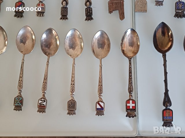 Стари сувенирни лъжички със сребърно покритие, снимка 9 - Антикварни и старинни предмети - 42998367