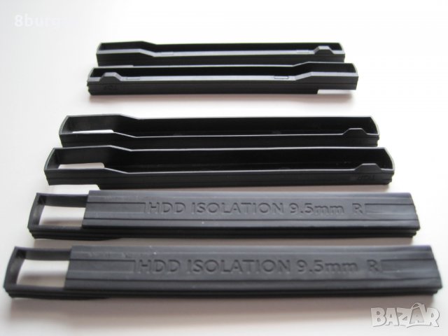 Оригинални 7 mm и 9,5 мм изолационни гумени релси за хард диск HDD или SSD  на различни модели Dell, снимка 2 - Части за лаптопи - 27682097