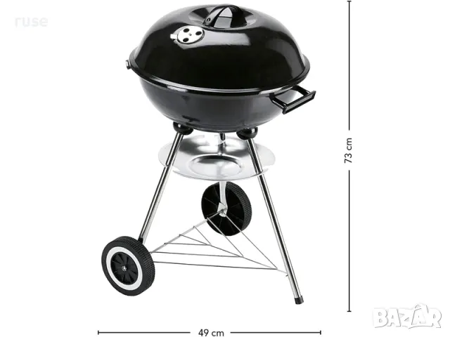 НОВИ! Барбекю с капак LANDMANN за дървени въглища 44х50хH70см, снимка 3 - Барбекюта - 48778261