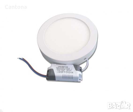 LED Панел за външен монтаж 12W ф170мм, 6000K, IP20, снимка 2 - Лампи за таван - 38393629
