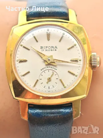 Разкошен Винтидж Швейцарски Дамски Механичен Позлатен Часовник BIFORA , снимка 3 - Дамски - 50004421