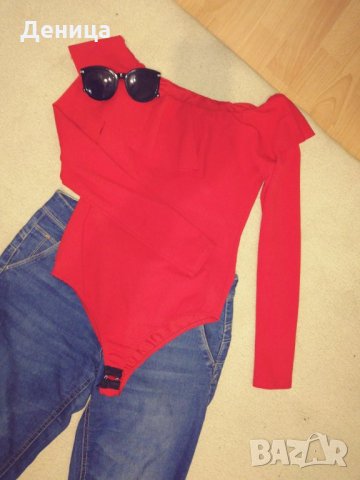 Червено боди, снимка 1 - Блузи с дълъг ръкав и пуловери - 26816721