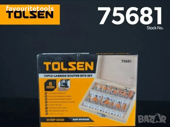 Комплект фрезери Tolsen ф8мм - 15бр., снимка 12 - Други инструменти - 40762472