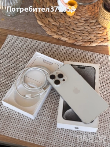 Iphone 15 pro max 256gb, с кутия и зарядно.