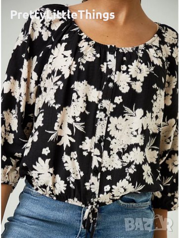 Дамска блуза на цветя George размер UK 16 , снимка 2 - Ризи - 36950109