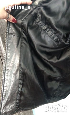 Унисекс яке  с падащи ръкави "H&M" / естествена кожа, голям размер / яке от естествена кожа , снимка 8 - Якета - 40689602