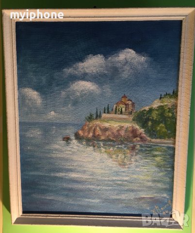 Картина подписана масло 53.3 см на 44 см, снимка 5 - Картини - 43886821