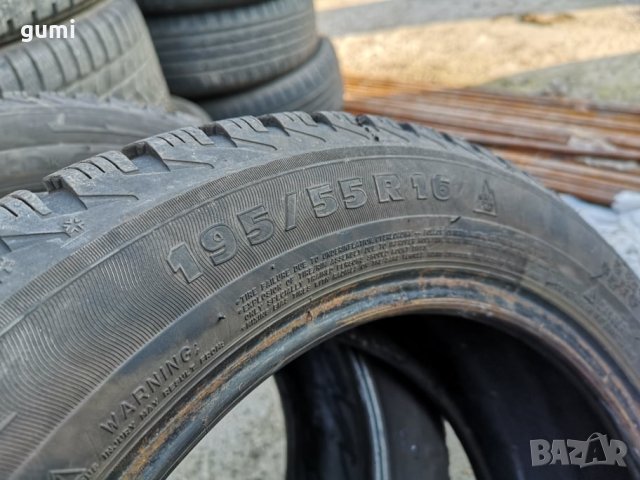 2бр зимни гуми 195/55/16 MICHELIN   , снимка 4 - Гуми и джанти - 35433094