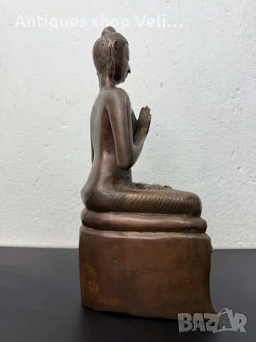 Азиатска бронзова скулптура Буда №7811, снимка 6 - Антикварни и старинни предмети - 53032218