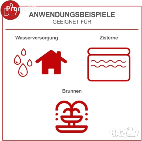 Автоматична помпа за битова вода Scheppach GP1100JET 1000W Таймер, снимка 7 - Градинска техника - 52606915