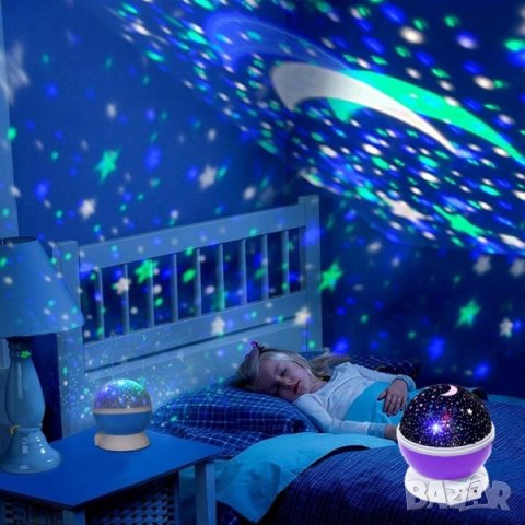Магическа лампа за детска стая "Нощно небе" , снимка 6 - Детски нощни лампи - 32966789