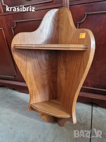 Масивна Ъглова Етажерка внос от Германия , снимка 3 - Етажерки - 53537881