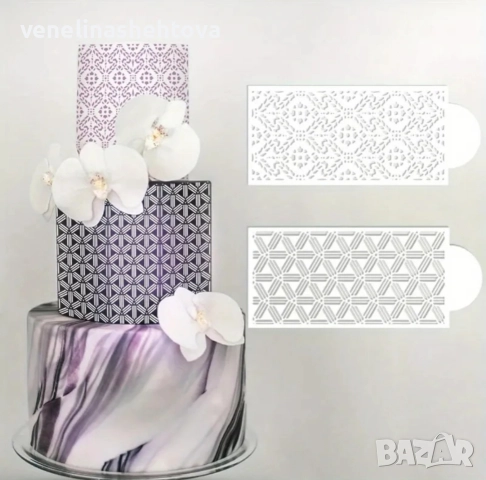 10 броя шаблон стенсил сърца цветя за декорация на торта кекс скрапбукинг дърво текстил , снимка 5 - Други - 52578018