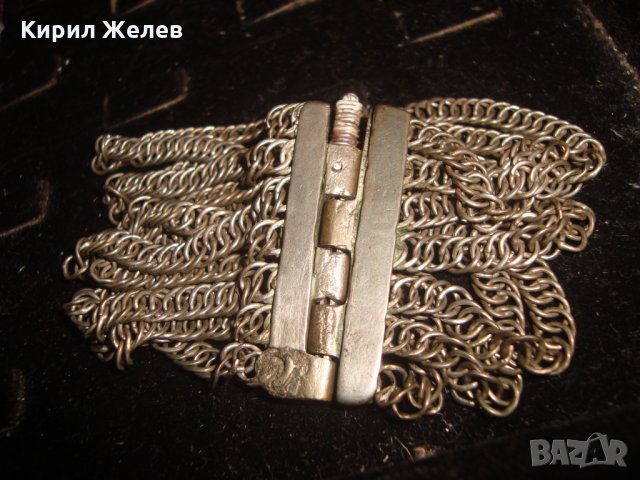 19 век сребърна сачанена възрожденска ПЛЕТКА ГРИВНА ЕТНО НАКИТ за НОСИЯ с ЩИФТ МАЙСТОРСКО БИЖУ 22282, снимка 2 - Антикварни и старинни предмети - 33215629