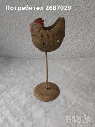 Пиле, кокошка свещник, снимка 3 - Статуетки - 35525302