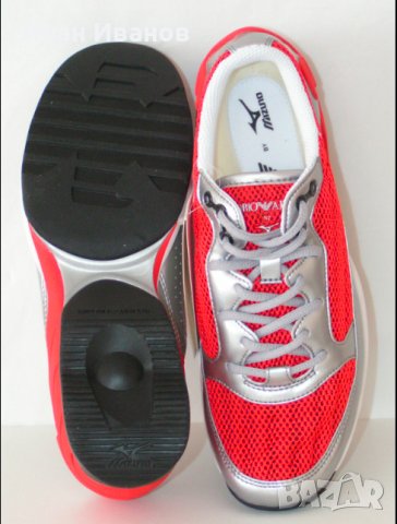 сникърси  NIB ARMANI SPORT SILVER LEATHER RED MESH LACE UP INFINITYномер 42 , снимка 3 - Спортно елегантни обувки - 37181327
