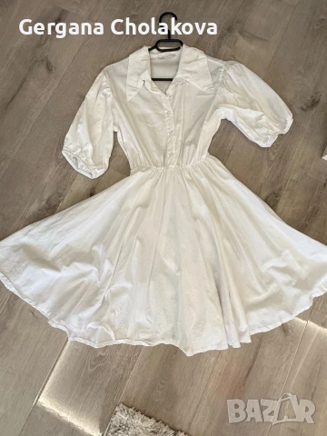 Бяла ежедневна рокля