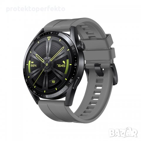 Силиконова каишка HUAWEI Watch GT 3, GT 3 Pro – 42/ 46mm Сива Grey, снимка 1