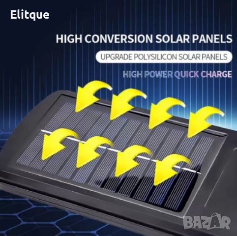 Соларна лампа с дистанционно управление, сензор за движение и светлина CL-728, снимка 4 - Други - 52854172
