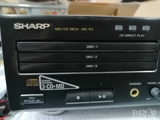 SHARP MD-R3 MiniDisk + 3 CD, снимка 12 - Декове - 53530785