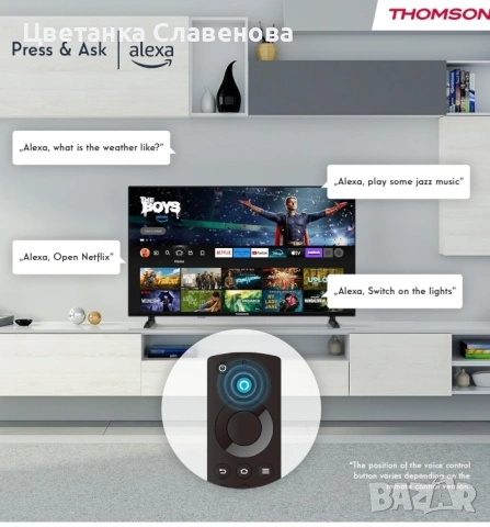 Телевизор Smart LED Thomson 32 инча, HD, 80 см, Bluetooth 5.0, Wi-Fi, снимка 8 - Телевизори - 53061496