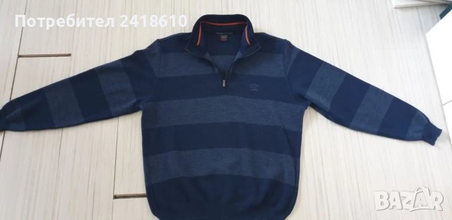 Paul & Shark Cool Touch Wool Cardigan Knitted Half Zip Mens Size XL ОРИГИНАЛ! Мъжка Вълнена Жилетка , снимка 10 - Пуловери - 49066668
