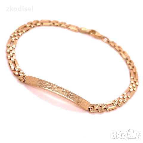 Златна дамска гривна 4,32гр. 18,5см. 14кр. проба:585 модел:34504-1, снимка 2 - Гривни - 52456252