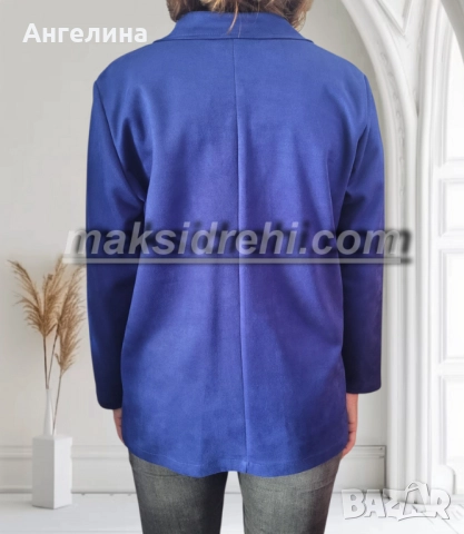Елегантна дамска риза, от мека материя, имитираща велур., снимка 3 - Ризи - 52386391