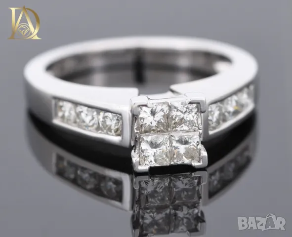 Нов Златен Пръстен с 1.04кт Естествени Диаманти