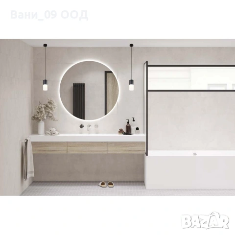 Голямо LED огледало 60см, снимка 5 - Огледала - 53097729