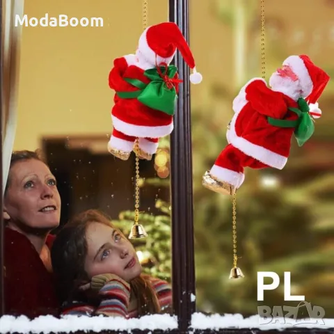 Катерещ се Дядо Коледа по въже