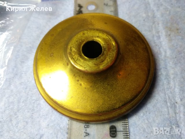 СТАР МЕСИНГОВ ДЕКОРАТИВЕН ЕЛЕМЕНТ КАПАЧЕ За ЧАСТИ РЕСТАВРАЦИЯ ДЕКОРАЦИЯ 28405, снимка 8 - Други ценни предмети - 43665236