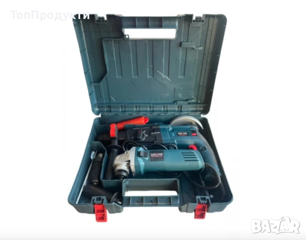 Комплект 2 в 1 перфоратор и ъглошлайф на ток, снимка 4 - Ъглошлайфи - 52945630