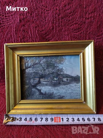 Стари японски копринени гоблени в дървена и стъклена рамка с антирефлексно стъкло., снимка 5 - Антикварни и старинни предмети - 32494131