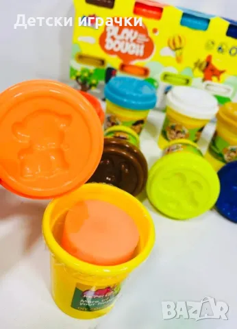 Пластелин моделин 8 цвята в комплект , снимка 3 - Образователни игри - 49876454