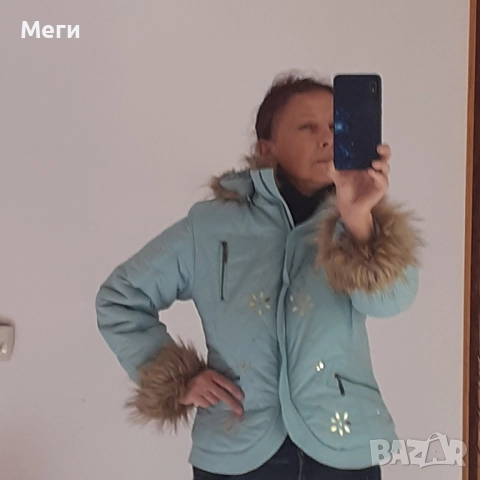 дамско-младежко нежно светло зелено- синьо късо с етикета яке, снимка 3 - Якета - 52400196