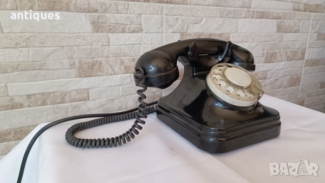 Стар немски телефон с вилка-  Siemens - 1950" година, снимка 3 - Антикварни и старинни предмети - 50765687