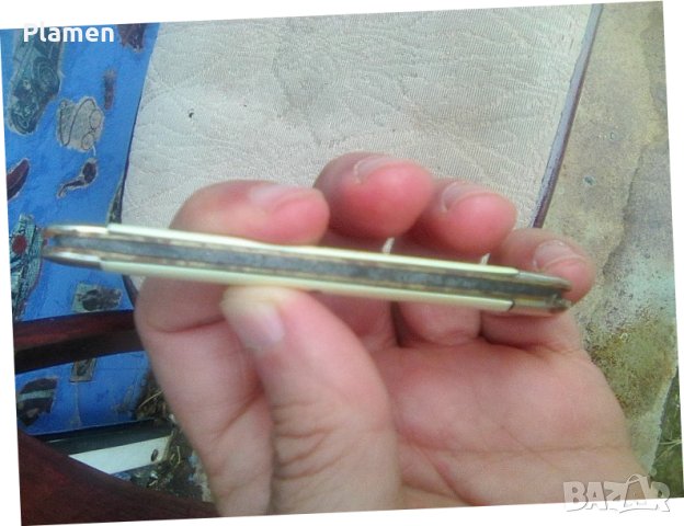 Старо джобно ножче на Петко Денев - Велико Търново с две остриета, снимка 5 - Ножове - 40831865
