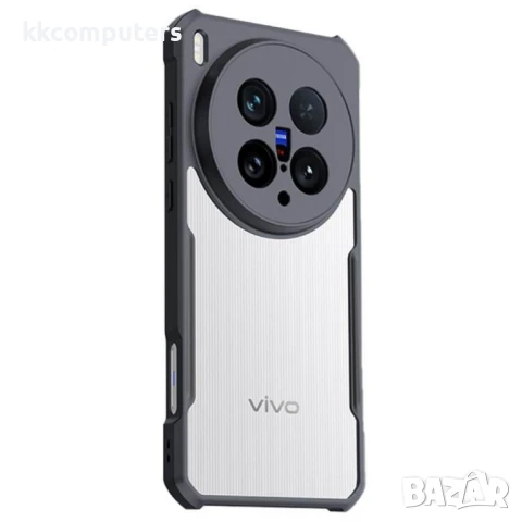 XUNDD Удароустойчив Калъф за vivo X200 Ultra 5G с Прозрачен Гръб и Скрийн Протектор – Черен